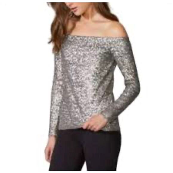 NWT Bailey 44 Off the Shoulder Sequin Top Women's XS Holiday New Year's Eve NYE - Picture 1 of 13